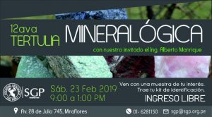 23 FEBRERO | 12ava TERTULIA MINERALÓGICA