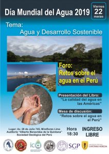 22 Marzo | Foro “Retos sobre el agua en el Perú”