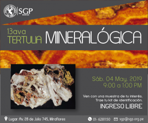 04 MAYO | 13ava TERTULIA MINERALÓGICA