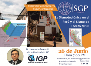 26 de Junio | La Sismotectónica en el Perú y el Sismo de Loreto M8.0