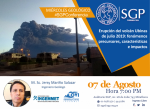 07 Agosto | Erupción del volcán Ubinas de julio 2019: fenómenos precursores, características e impactos
