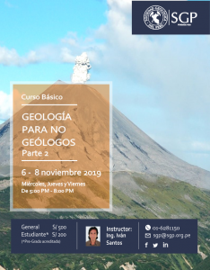 06 – 08 NOVIEMBRE | Geología para no Geólogos Parte 2 | CURSO BÁSICO | INSCRIPCIONES ABIERTAS