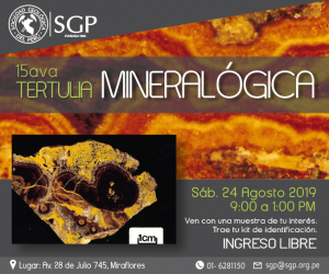 24 AGOSTO | 15ava TERTULIA MINERALÓGICA