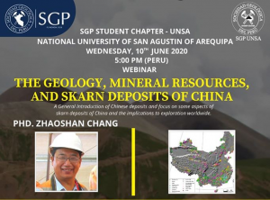 10 junio – 5:00 pm | The Geology, Mineral Resources and Skarn Deposits of China