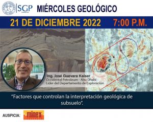Miércoles Geológico de 2022 7:00 PM | Factores que controlan la interpretación geológica de subsuelo.