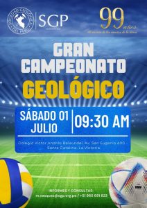 GRAN CAMPEONATO GEOLÓGICO | Celebremos juntos el 99° Aniversario de la Sociedad Geológica del Perú.