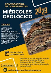 CONVOCATORIA | CONFERENCIAS MIÉRCOLES GEOLÓGICO 2023