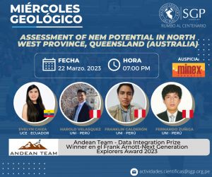 Miércoles Geológico, 22 de marzo 2023 7:00 PM | Assessment of nem potential in north west province, Queensland (Australia).