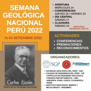 APERTURA DE LA SEMANA GEOLÓGICA NACIONAL 2022
